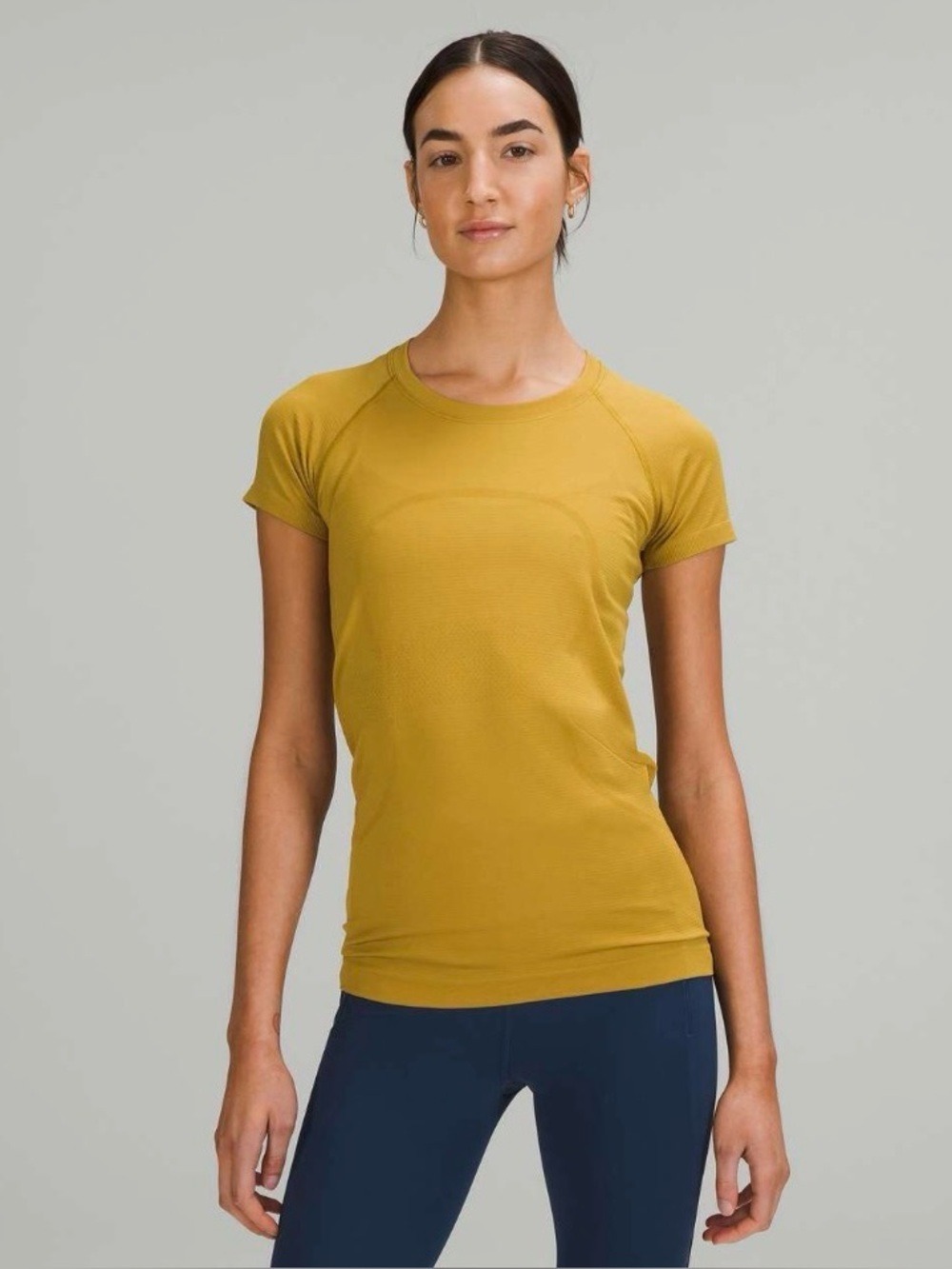 lululemon athletica Short Sleeve Performance Tee in Mustard Yellow